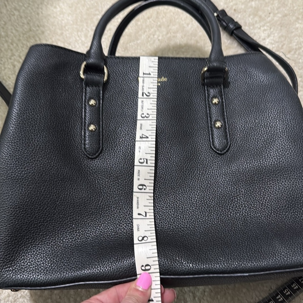 🖤 Kate Spade Black Leather Tote Bag Crossbody Handles 🖤 - Picture 10 of 10